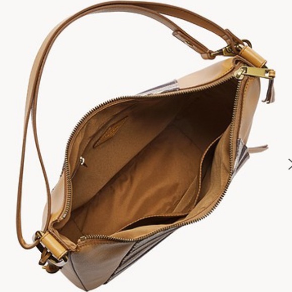SOLD Fossil Talia Hobo Adjustable Shoulder Strap Brown Bag - Picture 2 of 3